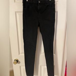 black skinny jeans american eagle size 10 long